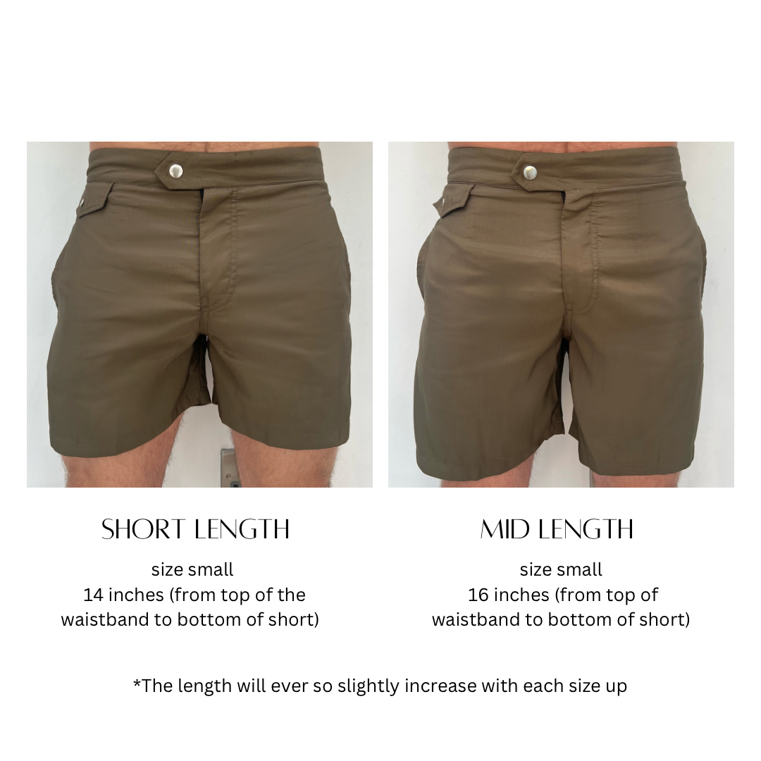 LUCA SHORT | OLIVE SHORT LENGTH