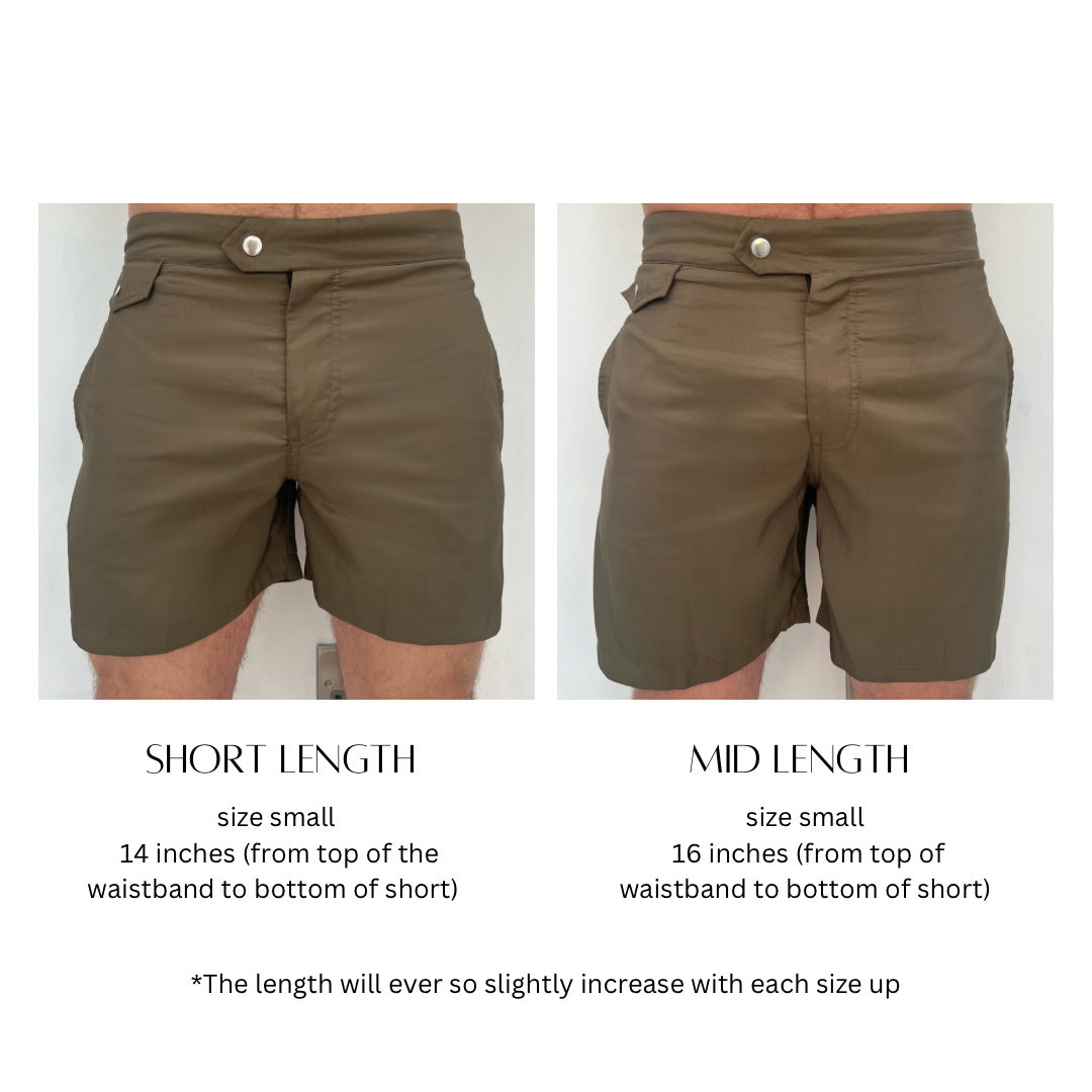 LUCA SHORT | OLIVE MID LENGTH