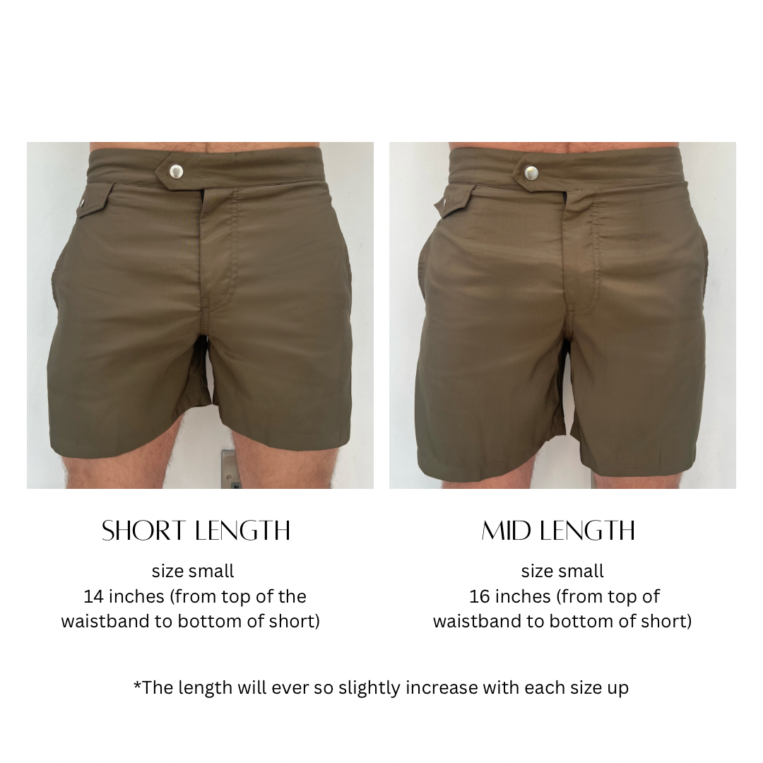 Mid length khaki on sale shorts